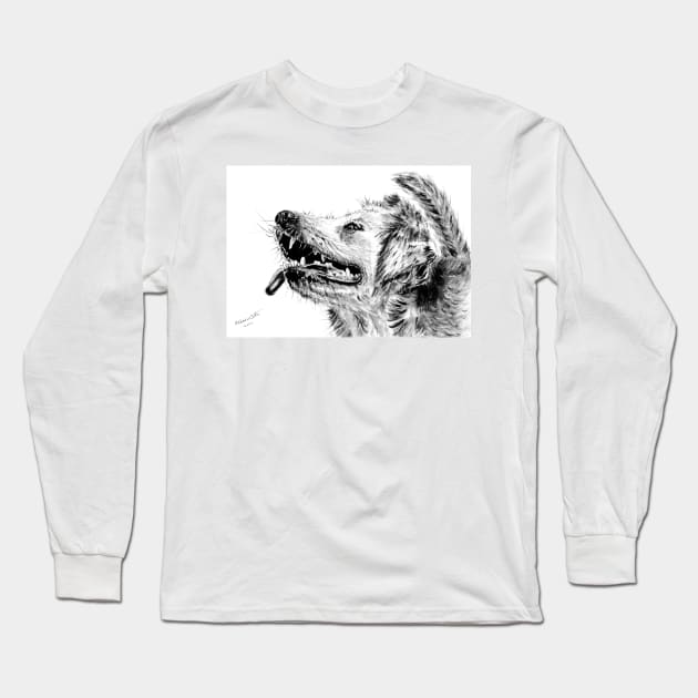 Dog 'Dinner time' Long Sleeve T-Shirt by AllansArts